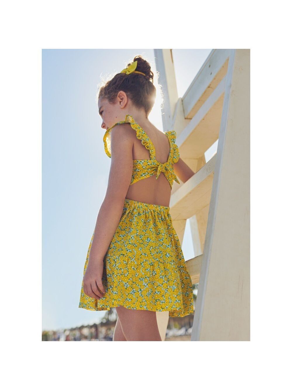 Size 9 Girls Mayoral Sunny Yellow Floral Dress